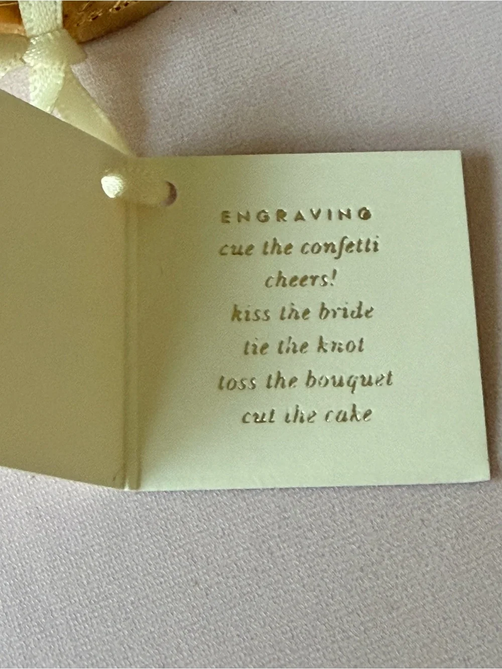 💍 kate spade gold-tone Bride Bangle with Ribbon Tag